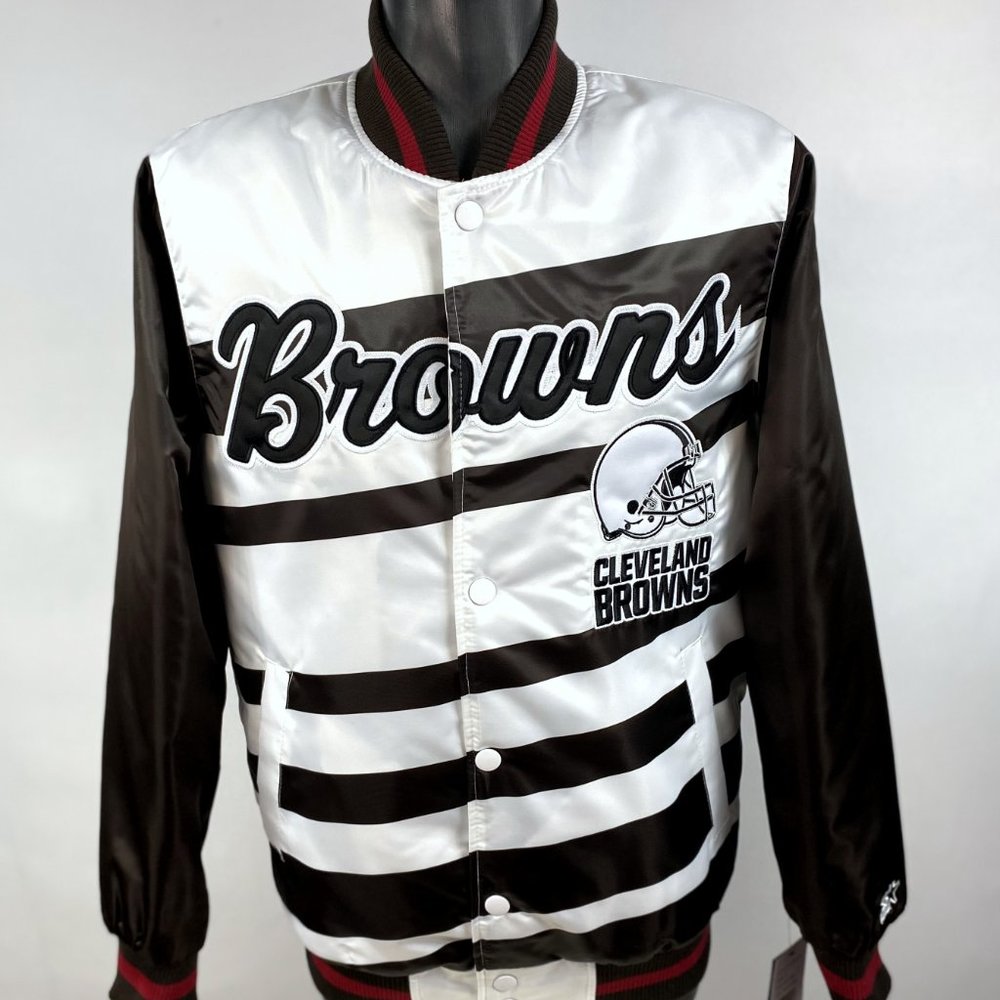 CLEVELAND BROWNS NFL STARTER "DIVE PLAY" Jacket RARE Fall 2022 M L XL 2X